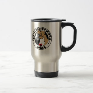 Mug De Voyage La Vie Est Meilleure Avec Une race De Chiens De Bo