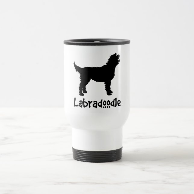 Mug De Voyage Labradoodle avec le texte frais (Centre)