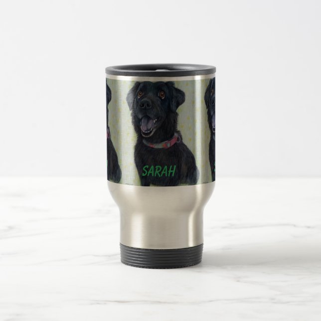 Mug De Voyage Labrador personnalisable (Centre)