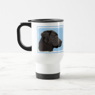 Mug De Voyage Labrador Retriever Black Peinture Original Chien A