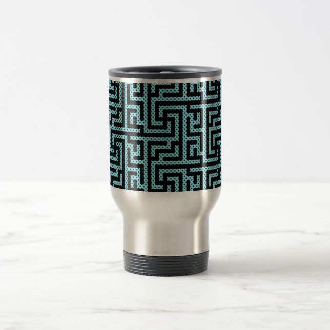 Mug De Voyage Labyrinthe bleu et noir (Centre)