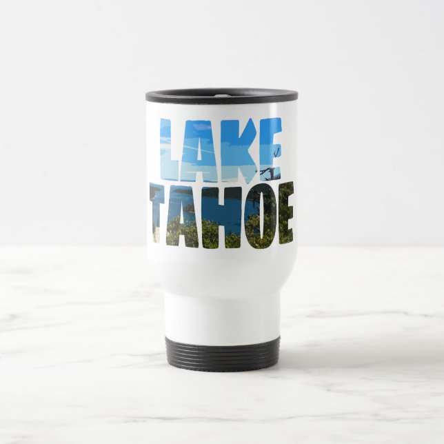 Mug De Voyage Lac Tahoe Emerald Bay Californie Arrière - plan (Centre)