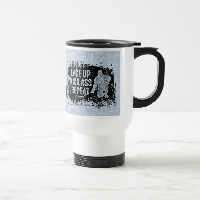 Mug De Voyage Lacer. Répéter. (hockey) (Droite)