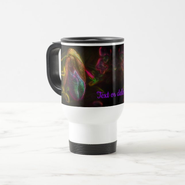 Mug De Voyage Lady Slipper Flower Art personnalisé (Devant gauche)