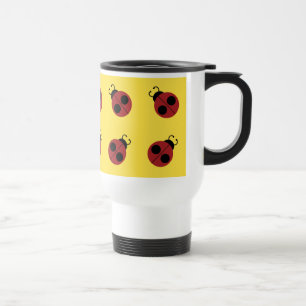 Mug De Voyage Ladybug 60s rétro cool rouge jaune