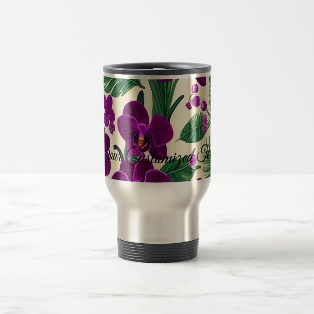 Mug De Voyage Laissez les fleurs d'orchidées fleurir dans votre  (Centre)