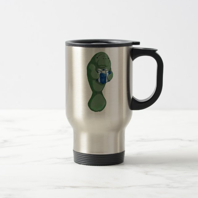 Mug De Voyage Lamantin de Noël (Droit)