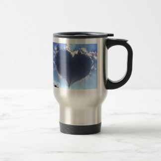 Mug De Voyage L'amour est dans l'air : Nuage en forme de coeur :