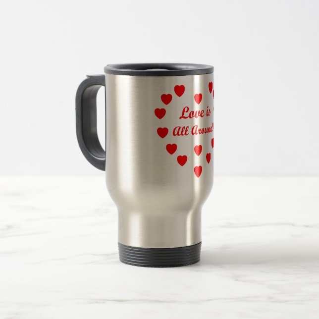 Mug De Voyage L'amour est partout (Devant gauche)