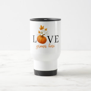 Mug De Voyage L'AMOUR grandit ici   Lettres citrouilles Automne