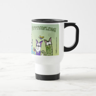 Mug De Voyage L'amour vous donne des papillons-chats sur la clôt