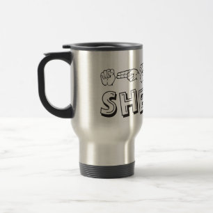 Mug De Voyage Langue des signes américaine Fingerspelled Shelly
