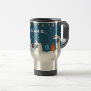 Mug De Voyage Lanterne personnalisée de défilé de lapins mignons