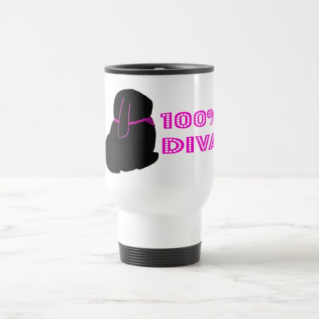 Mug De Voyage Lapin diva avec éclat (Centre)
