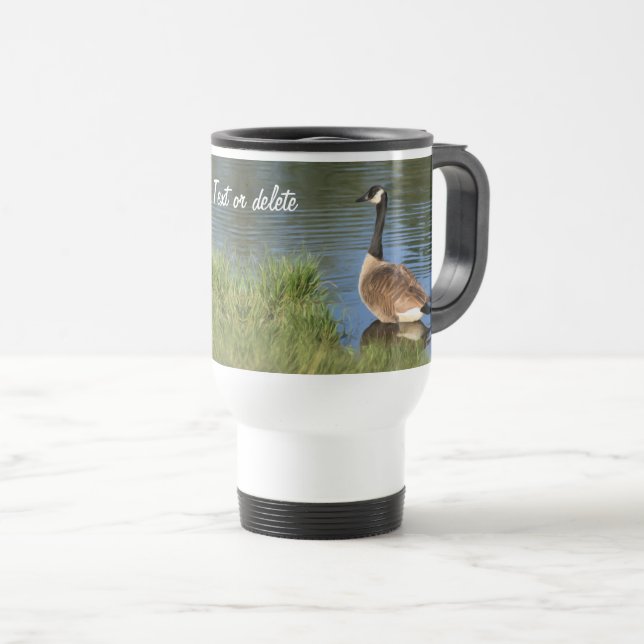 Mug De Voyage L'art personnalisé des animaux d'oie du Canada (Devant droit)