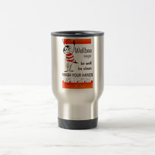 Mug De Voyage LAVAGE de CDC de Wellbee VOTRE affiche de