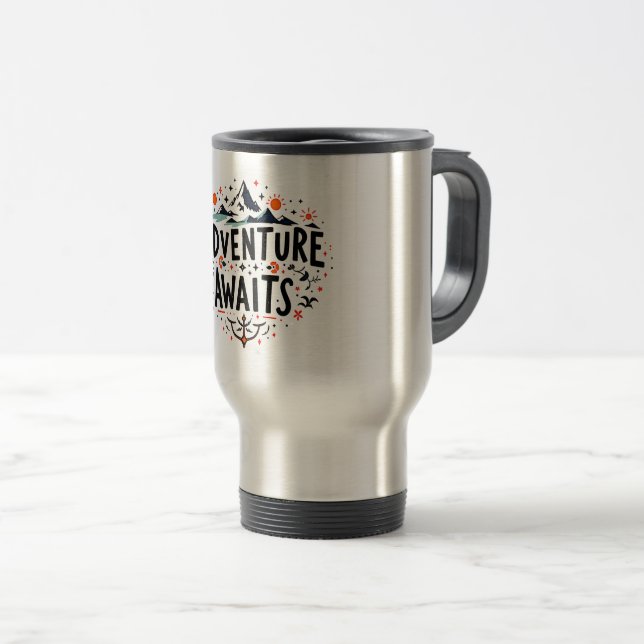 Mug De Voyage L'aventure vous attend (Devant droit)