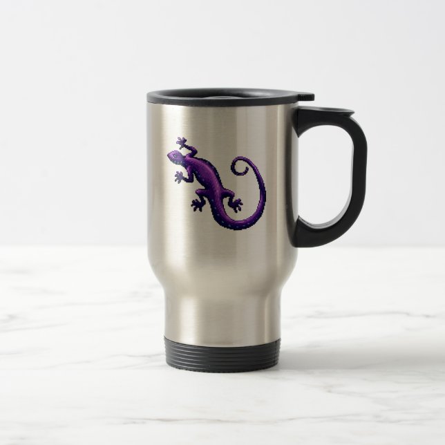 Mug De Voyage Le bleu pourpre de lézard de longue queue repère (Droit)
