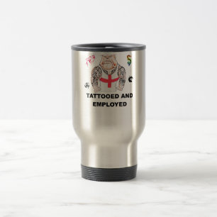 Mug De Voyage Le bouledogue tatoué et utilisé avec le tribal