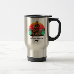 Mug De Voyage Le café me fait caca Bigfoot Sasquatch drôle 15oz