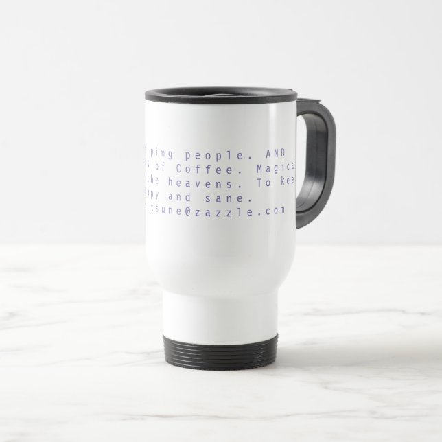 Mug De Voyage Le café me maintient heureux (Devant droit)