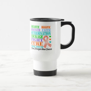 Mug De Voyage Le cancer du corps utérin croient la déterminati