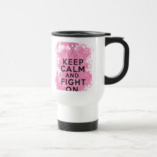 Mug De Voyage Le cancer du sein maintiennent calme et le combat
