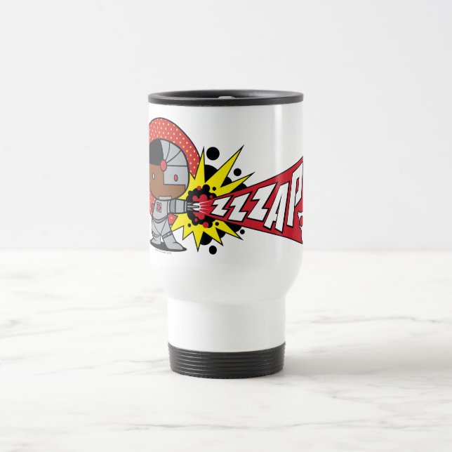 Mug De Voyage Le canon Cybernétique de Chibi Cyborg (Centre)