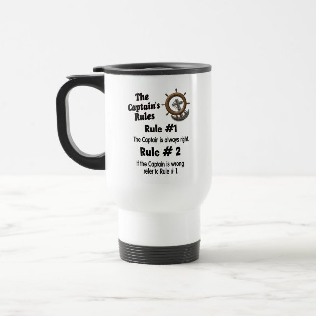 Mug De Voyage Le capitaine a toujours raison (Gauche)