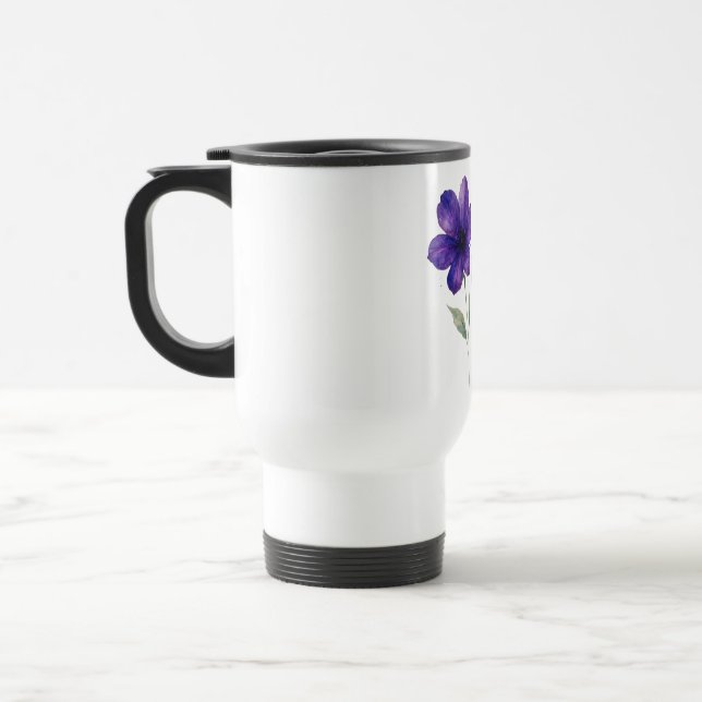 Mug De Voyage Le charme des fleurs violettes (Gauche)