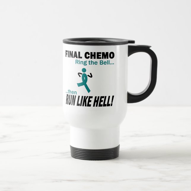 Mug De Voyage Le chimio final courent beaucoup - Cancer ovarien (Droite)