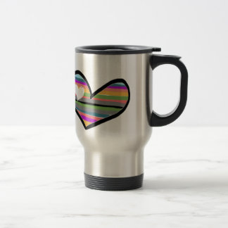 Mug De Voyage le coeur avec multicolores toucher rempli