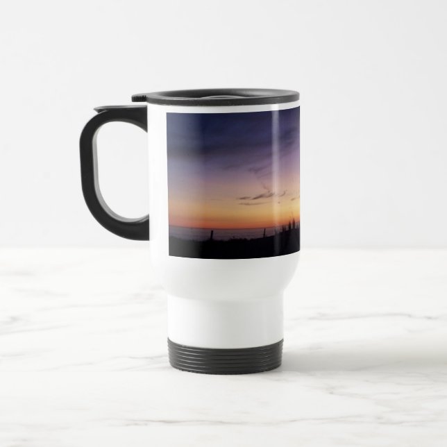 Mug De Voyage Le coucher du soleil du lac Michigan (Gauche)