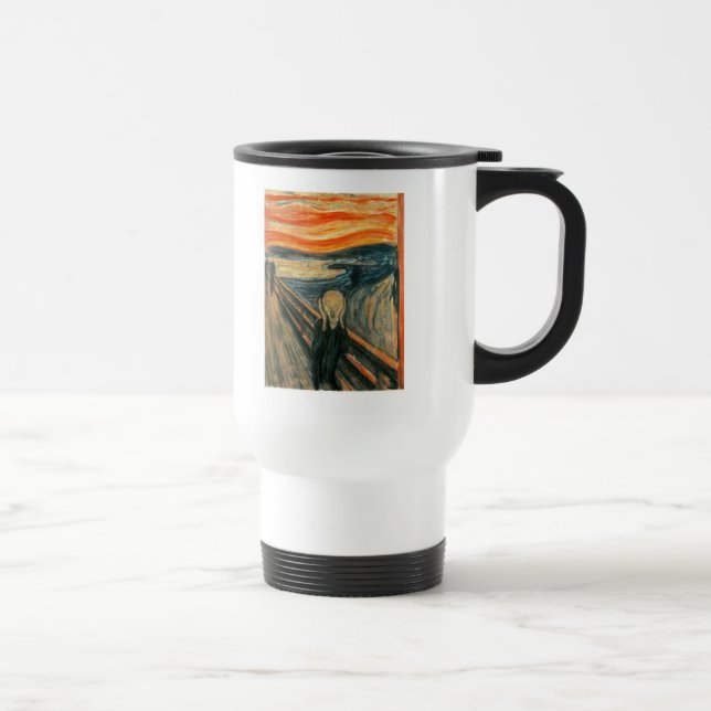 Mug De Voyage Le cri Edvard Munch Art Expressionniste Moderne (Droite)