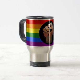 Mug De Voyage Le drapeau de couleur des personnes queer de Slipp