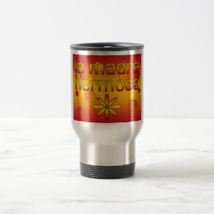 Mug De Voyage Le drapeau de Madre Hermosa Espagne de La colore