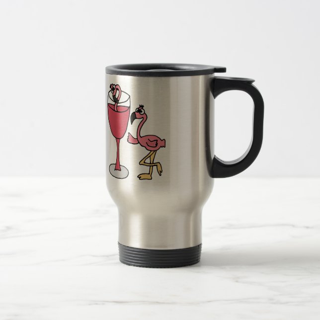 Mug De Voyage Le Flamant rose rose rougissent dedans verre de (Droit)