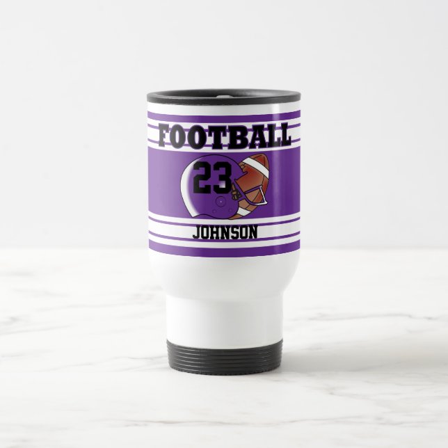 Mug De Voyage Le football pourpre et blanc (Centre)