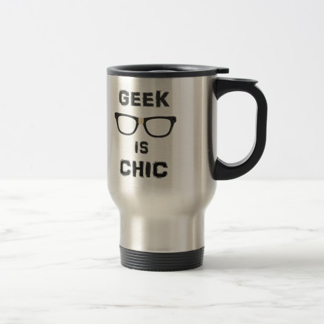 Mug De Voyage Le geek est chic (Droit)