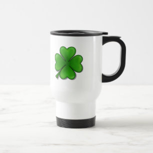 Mug De Voyage Le jour de St Patrick, trèfle de quatre feuilles