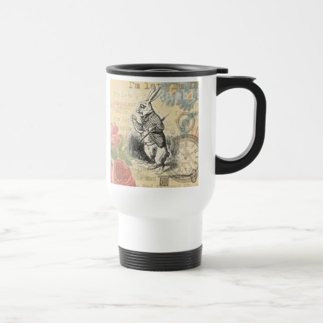 Mug De Voyage Le lapin blanc Alice au pays des merveilles (Droite)