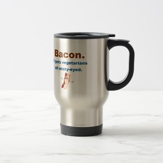 Mug De Voyage Le lard obtient des végétariens ayant la larme à (Droit)
