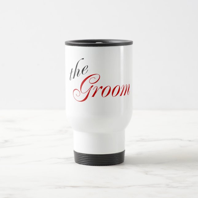 Mug De Voyage Le marié (rouge de manuscrit) (Centre)