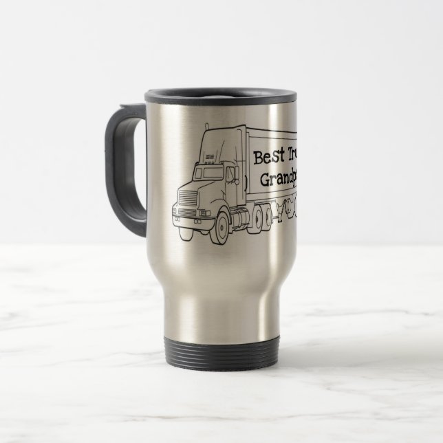 Mug De Voyage Le meilleur grand-papa de camionnage jamais (Devant gauche)