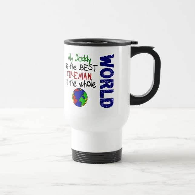 Mug De Voyage Le meilleur pompier en monde 2 (papa) (Droite)