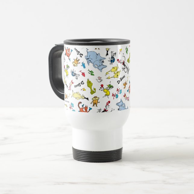 Mug De Voyage Le Monde du motif de Dr Seuss (Devant gauche)
