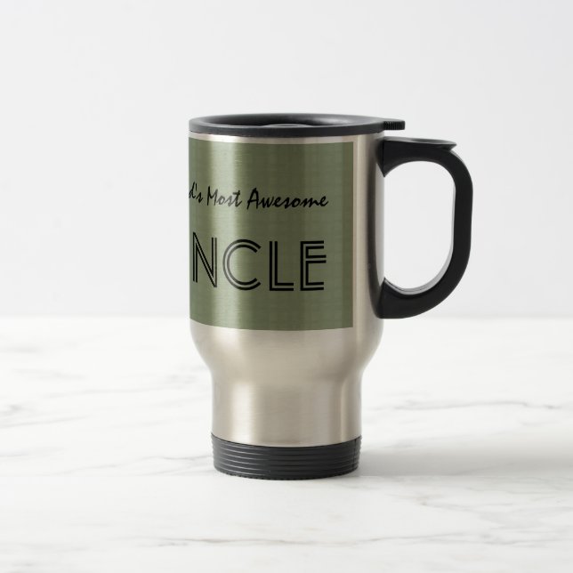 Mug De Voyage Le motif de carrés de l'ONCLE le plus (Droit)