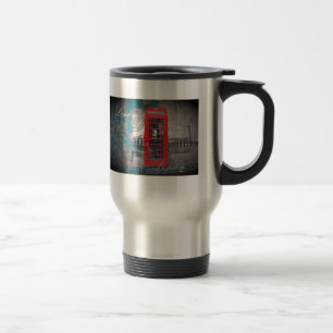 Mug De Voyage le passeport emboutit la cabine téléphonique rou