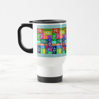 Mug De Voyage Le patchwork va à vélo l'art