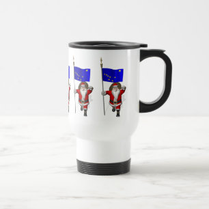 Mug De Voyage Le Père Noël Avec L'Enseigne De L'Alaska